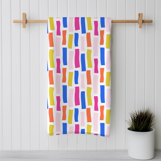 Color Block + Splatter | Reversible Hand Towel
