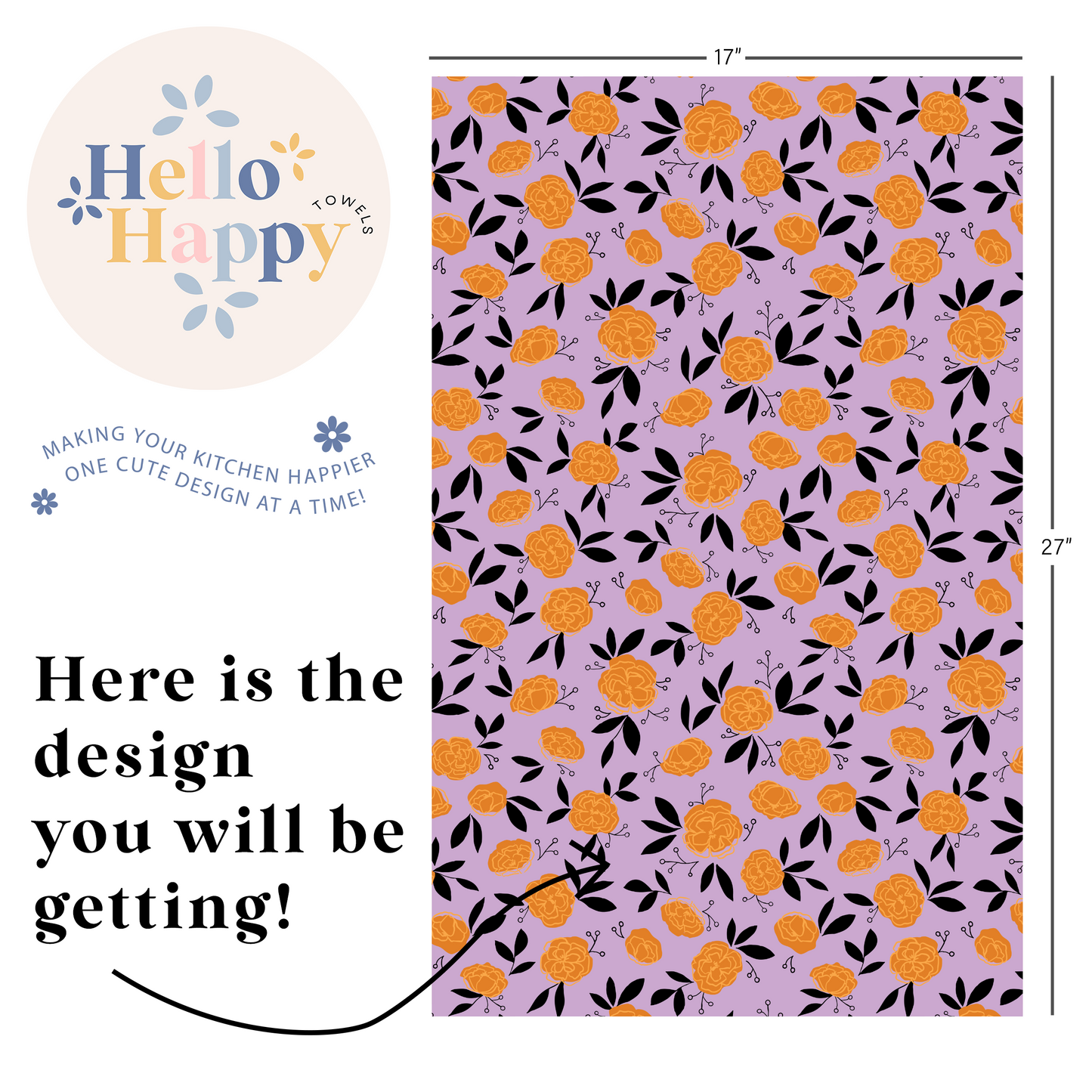 Dark Leaves on Purple | Double-Sided Hand Towel