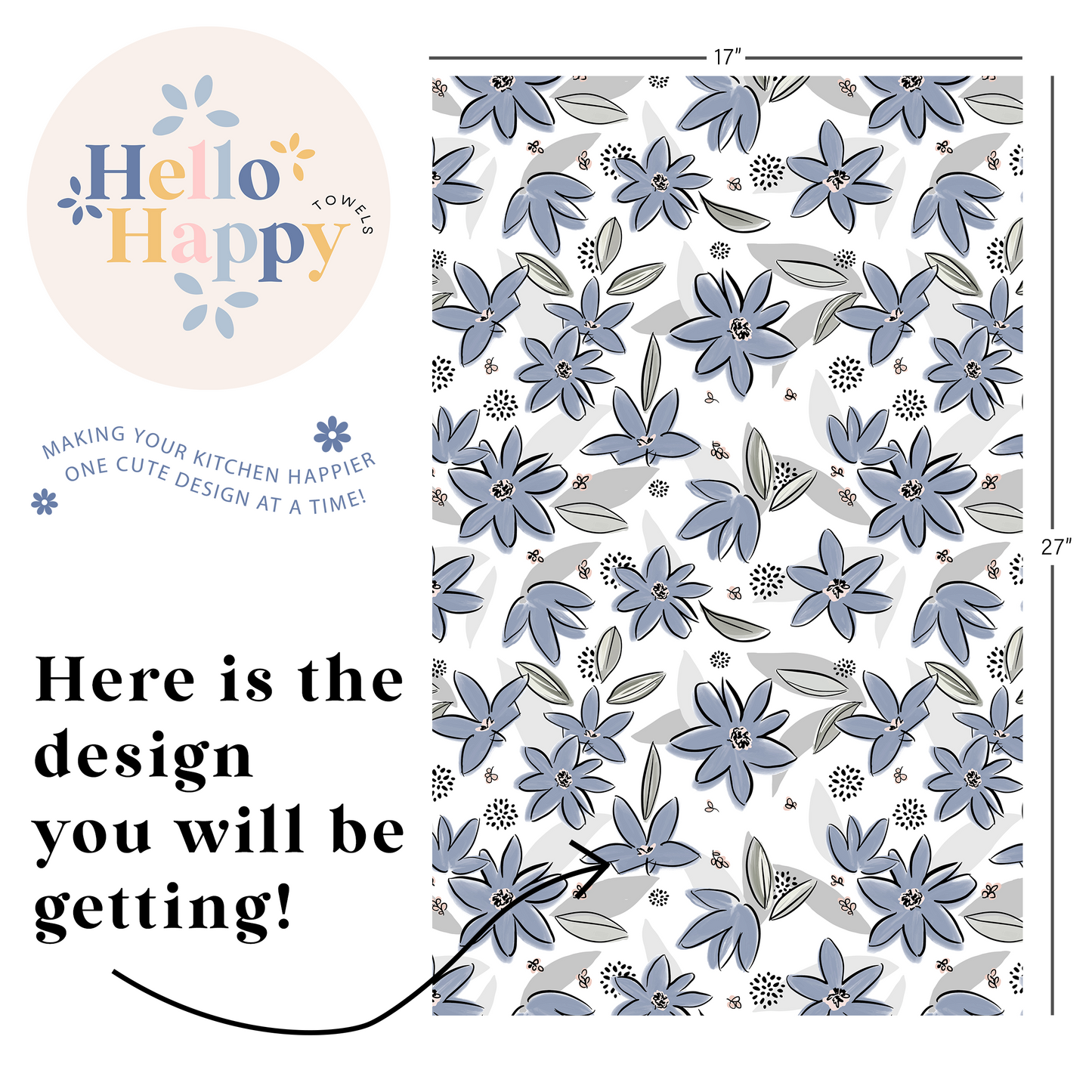 Goodmorning Florals | Double-Sided Hand Towel