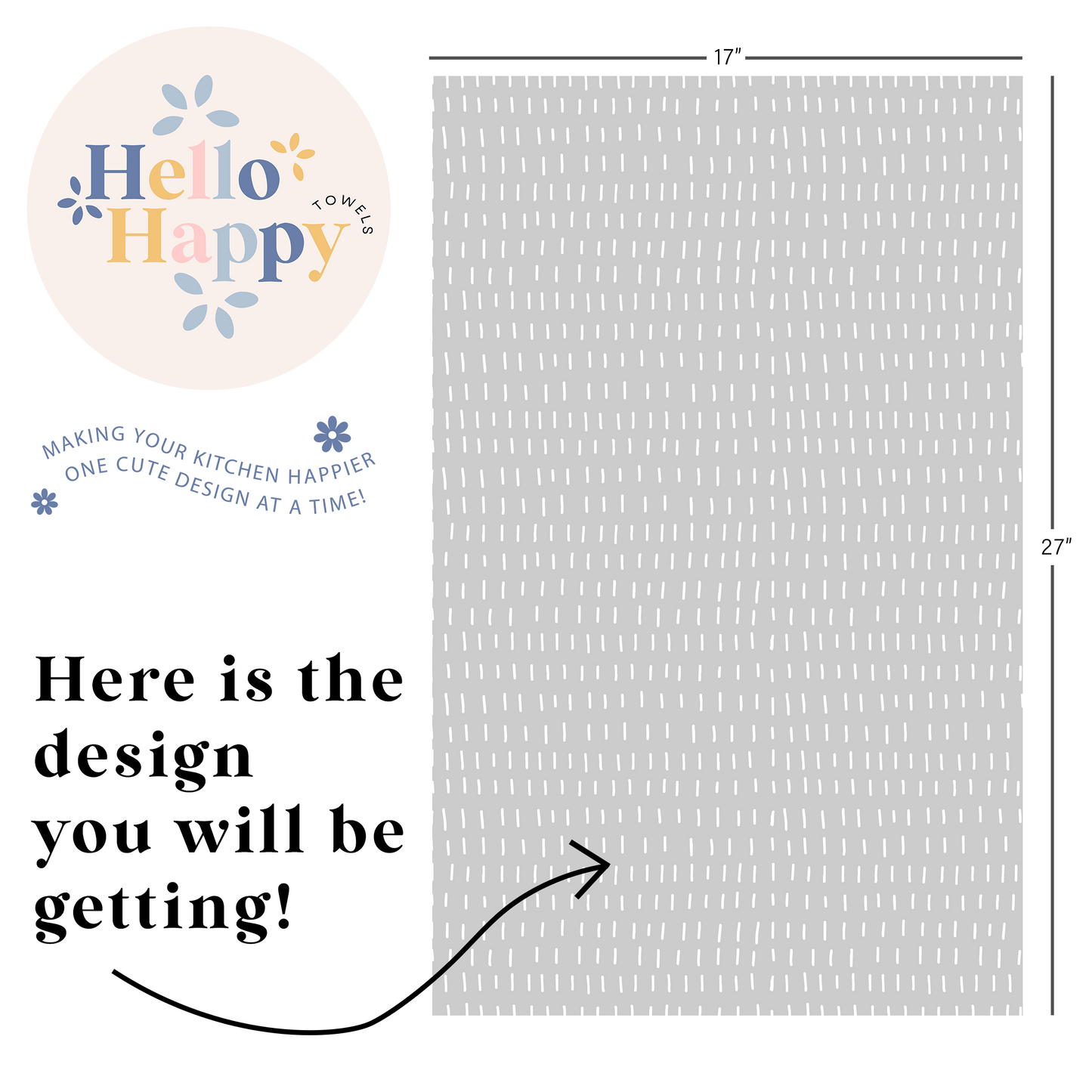 Scattered Lines | Double-Sided Hand Towel