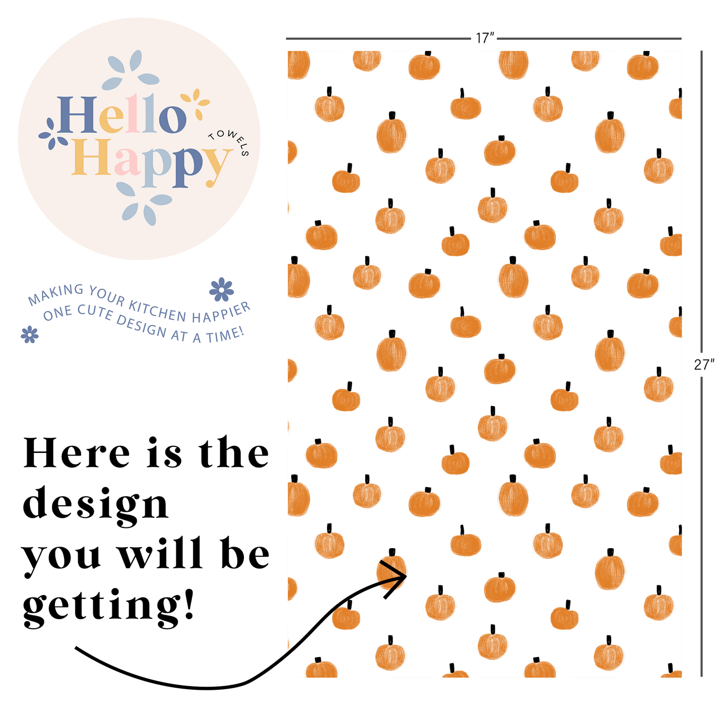 Mini pumpkins | Double-Sided Hand Towel