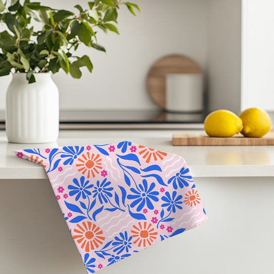Modern Wildflower + Making Waves | Reversible Hand Towel