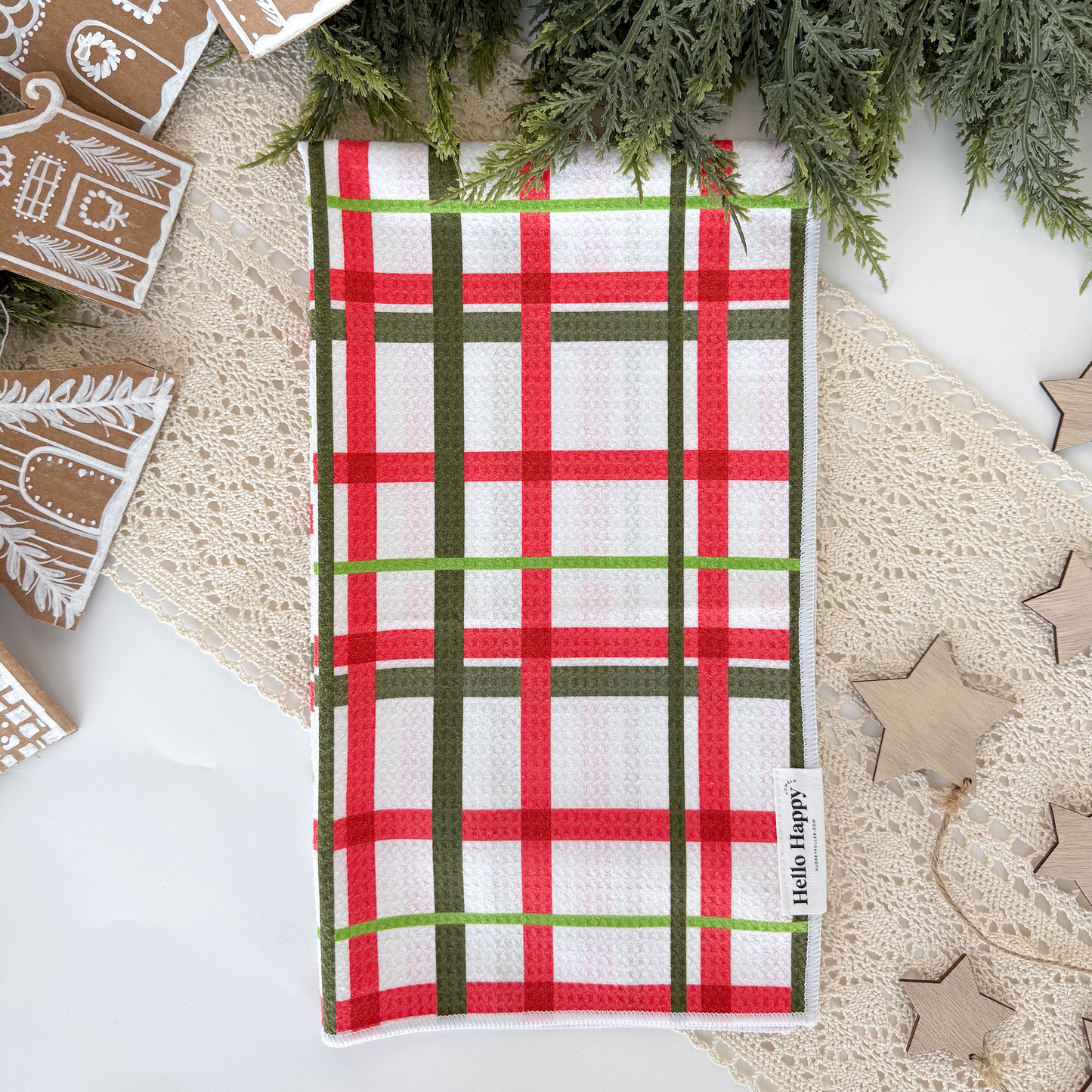 Holiday Plaid | Double-Sided Hand Towel