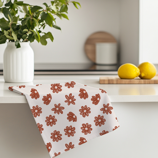 Sketched Daisies | Double-Sided Hand Towel
