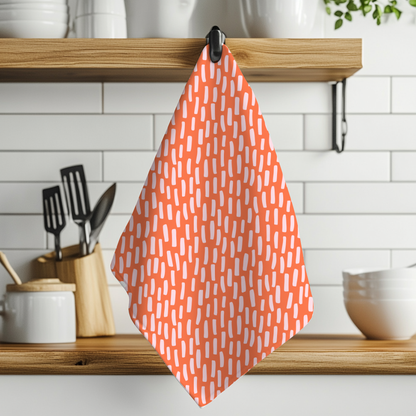 Sketched Flowers + Almond Slivers | Reversible Hand Towel
