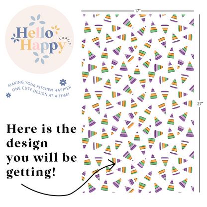 Candy Corn | Double-Sided Hand Towel