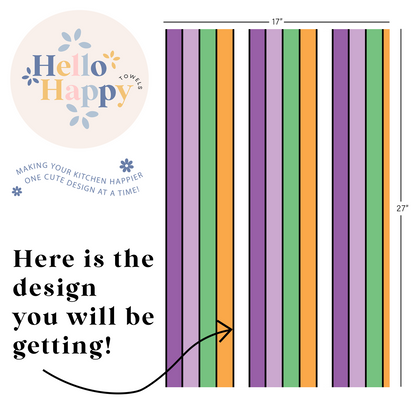 Candy Stripes | Double-Sided Hand Towel