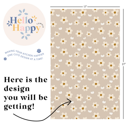 Pumpkins and Flowers | Double-Sided Hand Towel