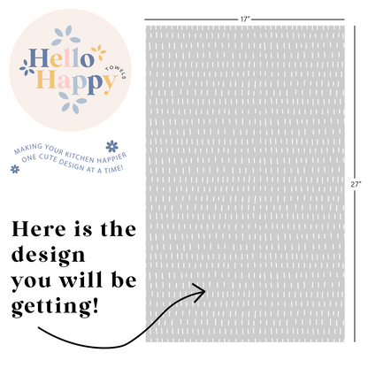 Scattered Lines | Double-Sided Hand Towel
