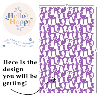 Lil Ghosties | Double-Sided Hand Towel