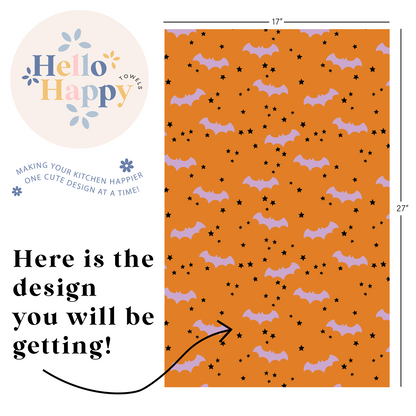 Twinkle Bats | Double-Sided Hand Towel
