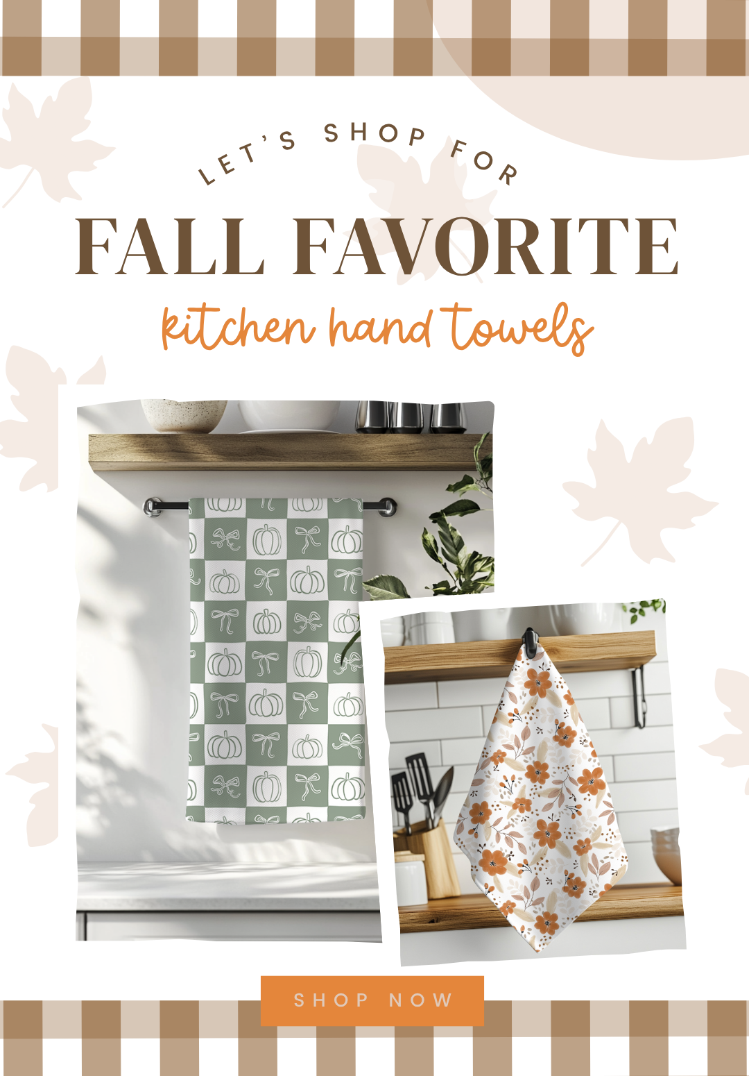 fall kitchen hand towels to elevate your home