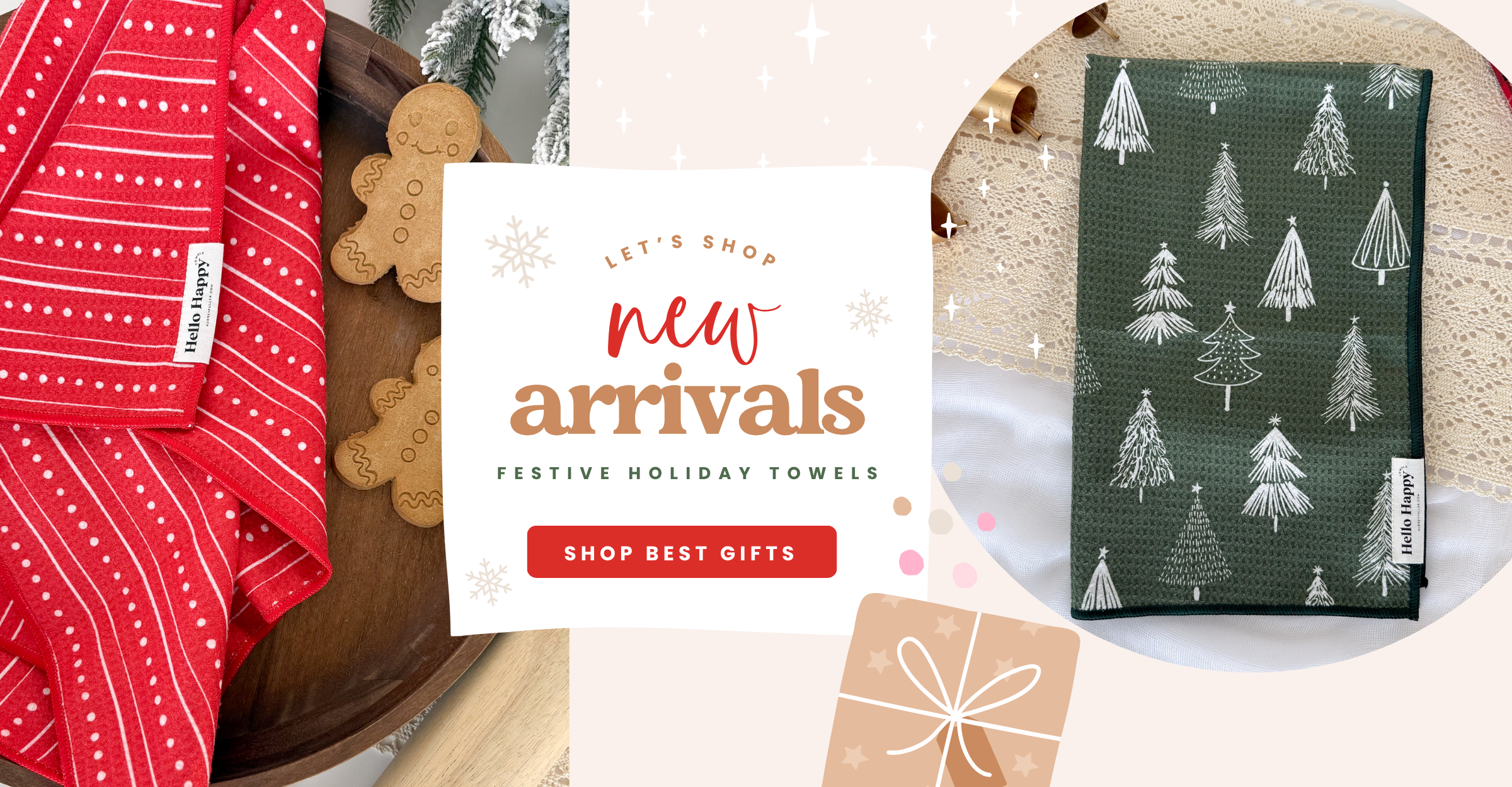 festive and cute kitchen hand towel 