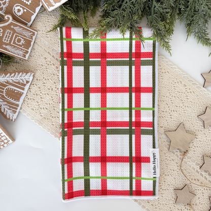 Holiday Plaid | Double-Sided Hand Towel