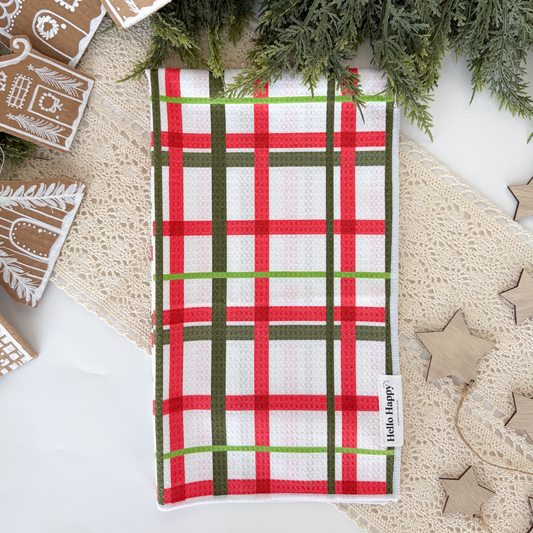 Holiday Plaid | Double-Sided Hand Towel