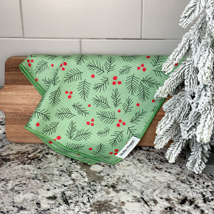 Holly and Pines | Double-Sided Hand Towel