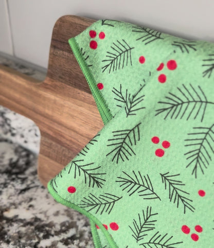 Holly and Pines | Double-Sided Hand Towel