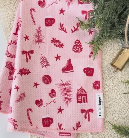 Winter Frolic | Double-Sided Hand Towel