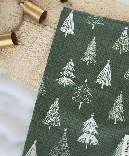 Festive Trees | Double-Sided Hand Towel