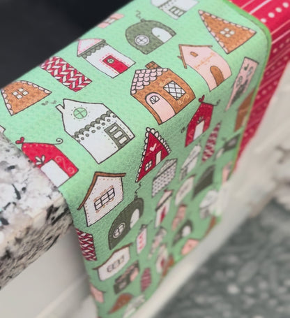 Holiday Houses | Double-Sided Hand Towel