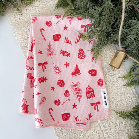 Winter Frolic | Double-Sided Hand Towel