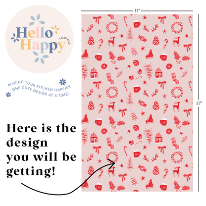 Winter Frolic | Double-Sided Hand Towel